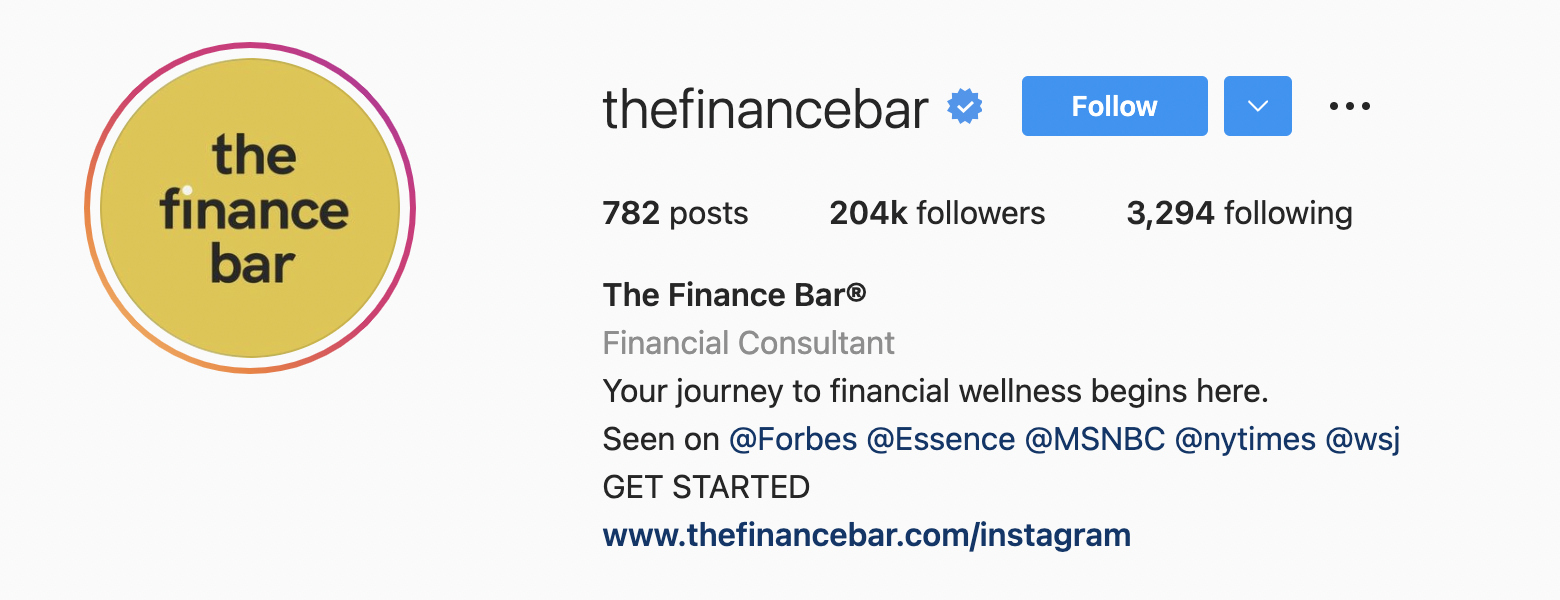 TheFinanceBar Instagram
