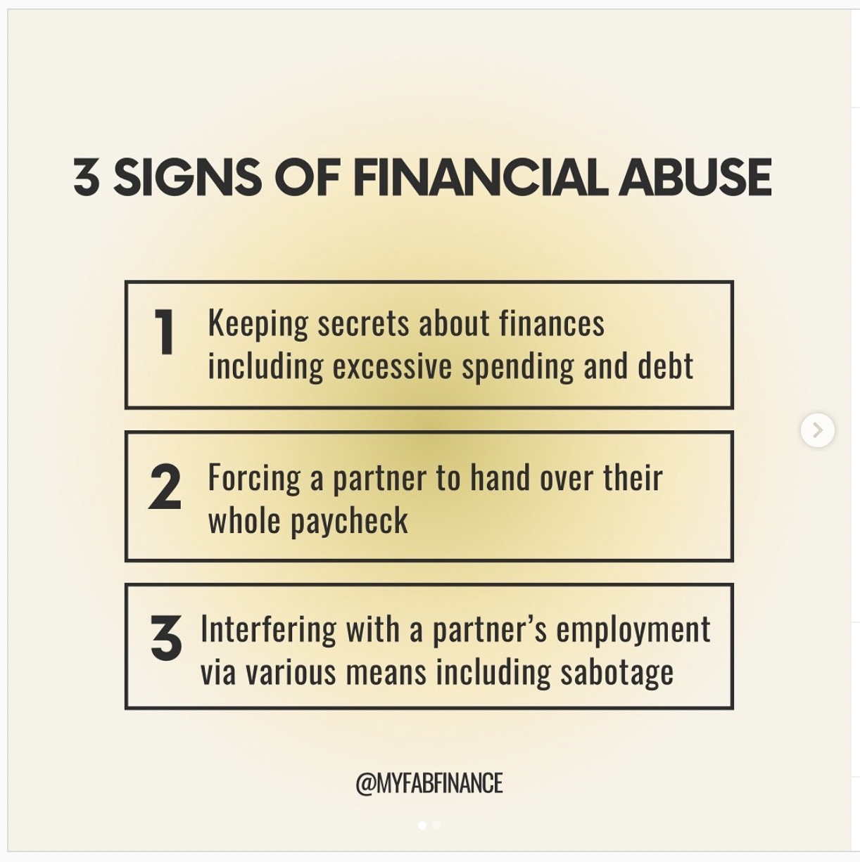 Signs of financial abuse by MyFabFinance