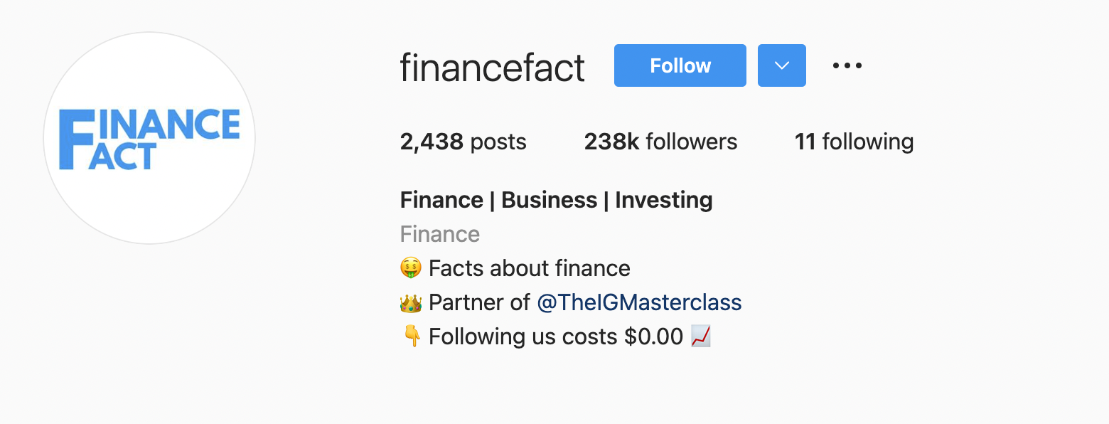 FinanceFact Instagram
