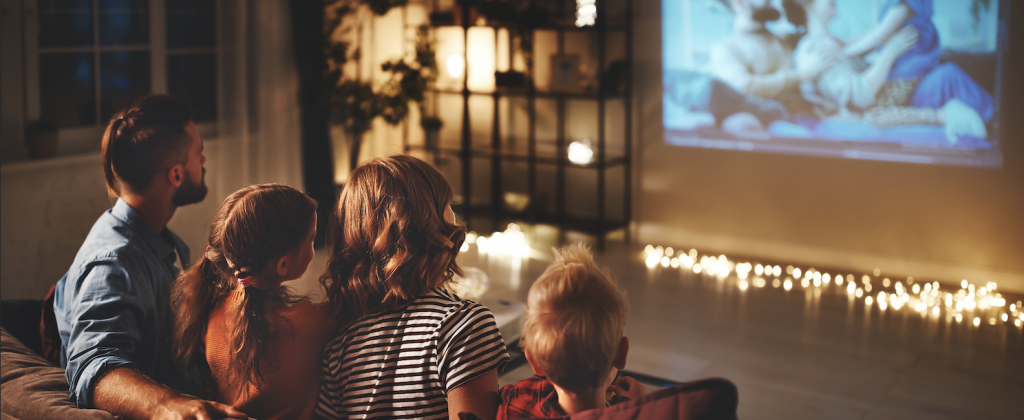Entertainment perks - Family watching TV