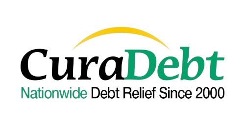 CuraDebt logo on transparent background.