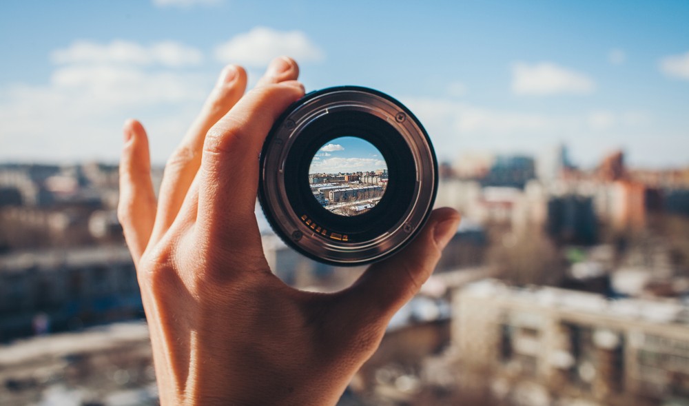 City view through the lens.