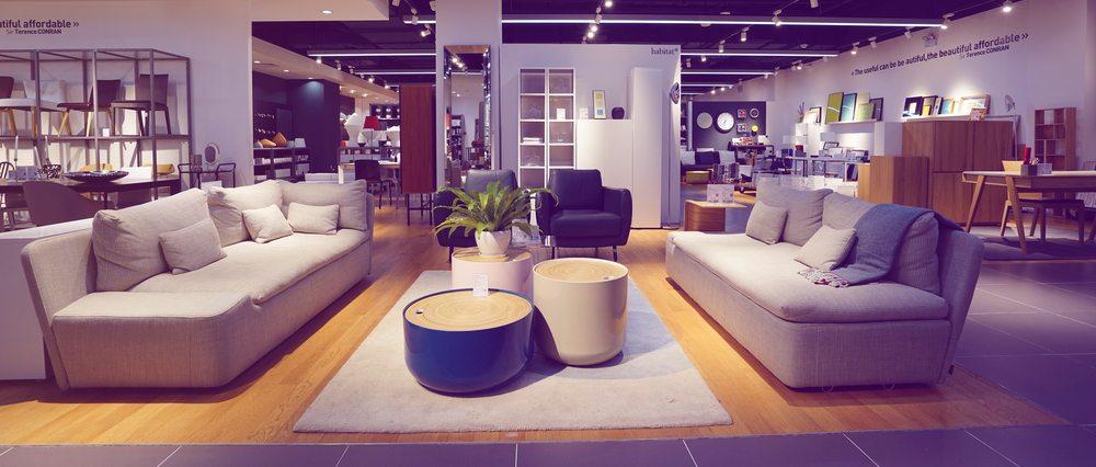 Home furnishing store interior.