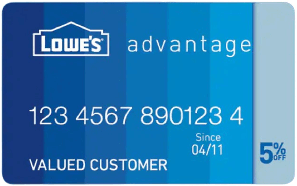 Lowe's advantage store credit card